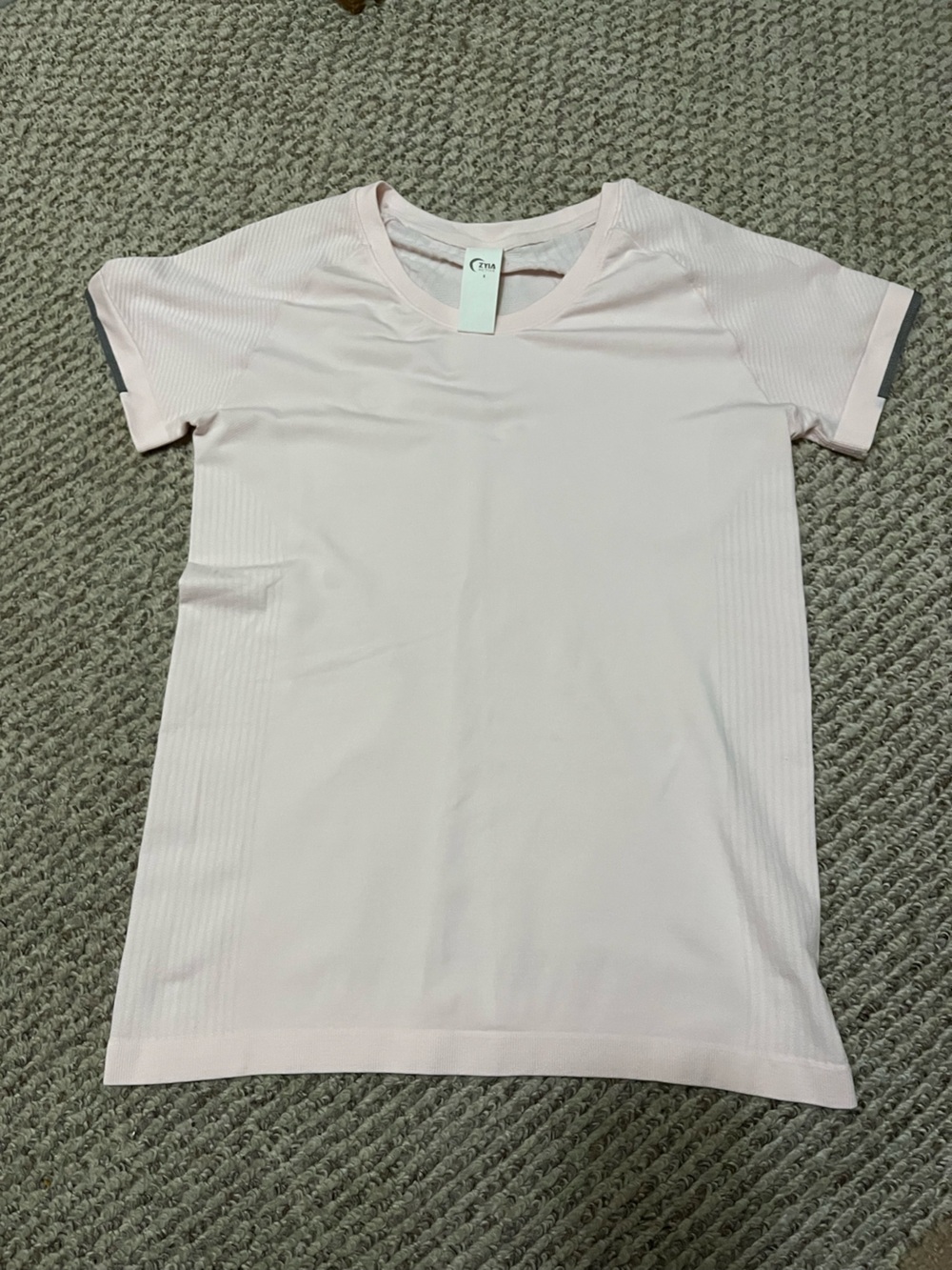 ZYIA Pink Gossamer Seamless Tee